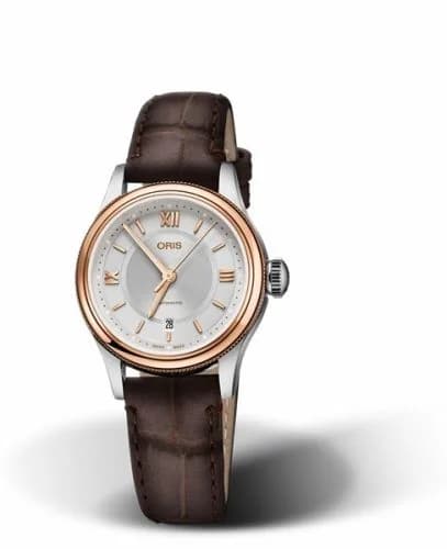 Oris Classic Date Lady 28.5 Stainless Steel - Rose Gold / Silver 01 561 7718 4371-07 5 14 32 — фото часов Oris Classic Date Lady 28.5 Stainless Steel - Rose Gold / Silver 01 561 7718 4371-07 5 14 32 — фото часов