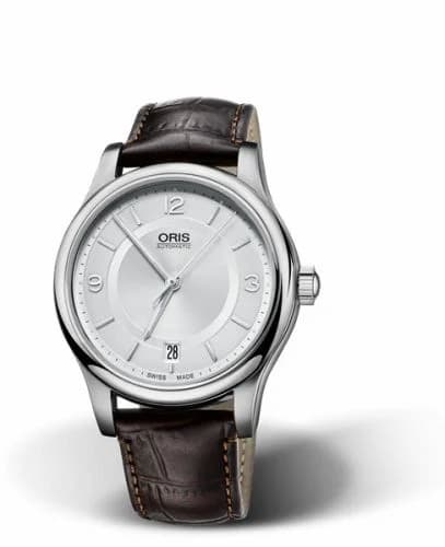 Oris Classic Date 37 Stainless Steel / Silver 01 733 7578 4031-07 5 18 10 — фото часов Oris Classic Date 37 Stainless Steel / Silver 01 733 7578 4031-07 5 18 10 — фото часов