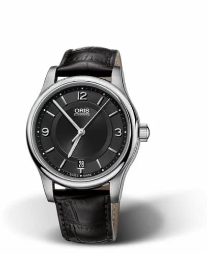 Oris Classic Date 37 Stainless Steel / Black 01 733 7578 4034-07 5 18 11 — фото часов Oris Classic Date 37 Stainless Steel / Black 01 733 7578 4034-07 5 18 11 — фото часов