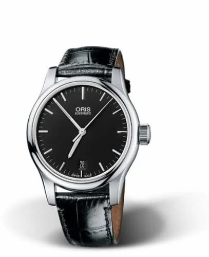 Oris Classic Date 37 Stainless Steel / Black 01 733 7578 4054-07 5 18 11 — фото часов Oris Classic Date 37 Stainless Steel / Black 01 733 7578 4054-07 5 18 11 — фото часов