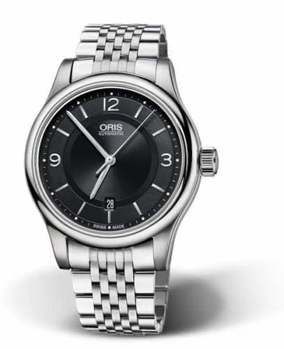 Oris Classic Date 42 Stainless Steel / Black / Bracelet 01 733 7594 4034-07 8 20 61 — фото часов Oris Classic Date 42 Stainless Steel / Black / Bracelet 01 733 7594 4034-07 8 20 61 — фото часов