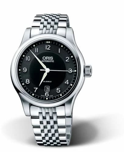 Oris Classic Date 42 Stainless Steel / Black / Bracelet 01 733 7594 4064-07 8 20 61 — фото часов Oris Classic Date 42 Stainless Steel / Black / Bracelet 01 733 7594 4064-07 8 20 61 — фото часов