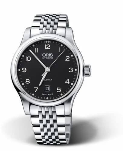 Oris Classic Date 42 Stainless Steel / Black / Bracelet 01 733 7594 4094-07 8 20 61 — фото часов Oris Classic Date 42 Stainless Steel / Black / Bracelet 01 733 7594 4094-07 8 20 61 — фото часов