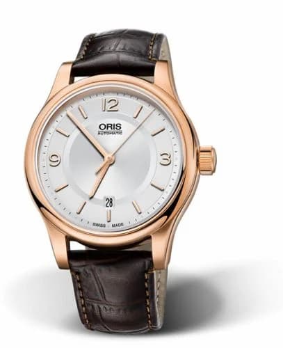 Oris Classic Date 42 Rose Gold / Silver 01 733 7594 4831-07 6 20 12 — фото часов Oris Classic Date 42 Rose Gold / Silver 01 733 7594 4831-07 6 20 12 — фото часов