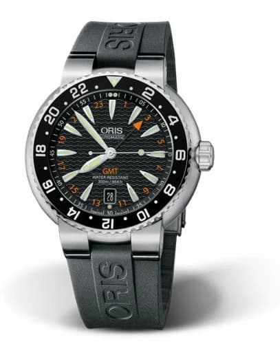 Oris Divers GMT Date Stainless Steel / Black / Rubber 01 668 7639 8454-07 4 24 34EB