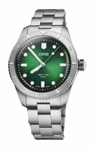 Oris Divers Sixty-Five 38 Calibre 400 Stainless Steel / Green / Bracelet 01 400 7774 4057-07 8 19 18