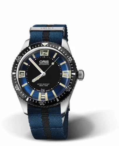 Oris Divers Sixty-Five 40 Stainless Steel / Blue / NATO 01 733 7707 4035-07 5 20 29FC — фото часов Oris Divers Sixty-Five 40 Stainless Steel / Blue / NATO 01 733 7707 4035-07 5 20 29FC — фото часов