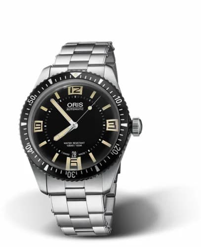 Oris Divers Sixty-Five 40 Stainless Steel / Black / Bracelet 01 733 7707 4064-07 8 20 18 — фото часов Oris Divers Sixty-Five 40 Stainless Steel / Black / Bracelet 01 733 7707 4064-07 8 20 18 — фото часов