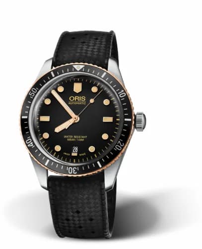 Oris Divers Sixty-Five 40 Stainless Steel / Bronze / Black / Rubber 01 733 7707 4354-07 4 20 18 — фото часов Oris Divers Sixty-Five 40 Stainless Steel / Bronze / Black / Rubber 01 733 7707 4354-07 4 20 18 — фото часов