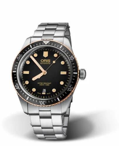 Oris Divers Sixty-Five 40 Stainless Steel / Bronze / Black / Bracelet 01 733 7707 4354-07 8 20 18 — фото часов Oris Divers Sixty-Five 40 Stainless Steel / Bronze / Black / Bracelet 01 733 7707 4354-07 8 20 18 — фото часов