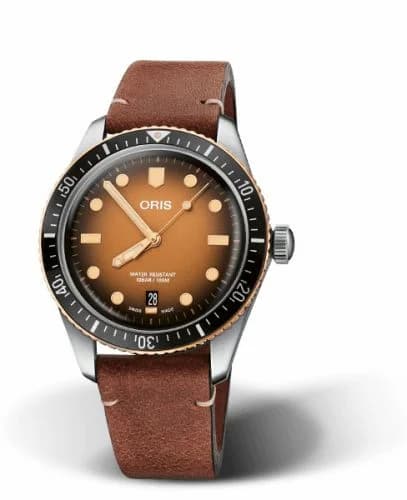 Oris Divers Sixty-Five 40 Stainless Steel / Bronze / Brown / Calf 01 733 7707 4356-07 5 20 45 — фото часов Oris Divers Sixty-Five 40 Stainless Steel / Bronze / Brown / Calf 01 733 7707 4356-07 5 20 45 — фото часов