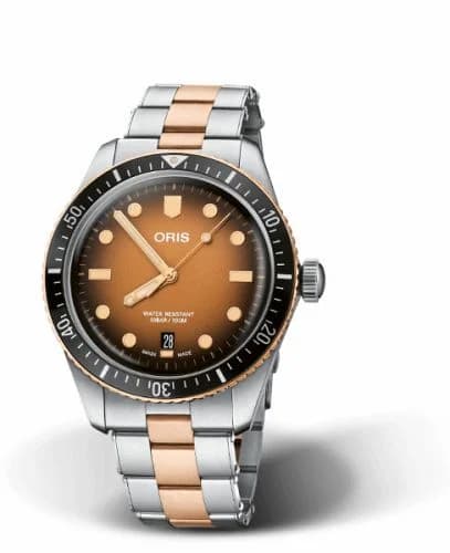 Oris Divers Sixty-Five 40 Stainless Steel / Bronze / Brown / Bracelet 01 733 7707 4356-07 8 20 17 — фото часов Oris Divers Sixty-Five 40 Stainless Steel / Bronze / Brown / Bracelet 01 733 7707 4356-07 8 20 17 — фото часов