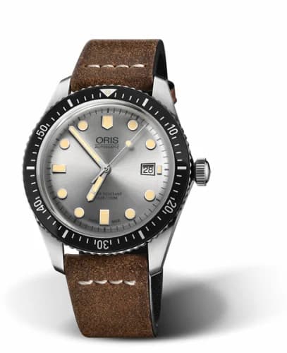 Oris Divers Sixty-Five 42 Stainless Steel / Silver / Calf 01 733 7720 4051-07 5 21 02 — фото часов Oris Divers Sixty-Five 42 Stainless Steel / Silver / Calf 01 733 7720 4051-07 5 21 02 — фото часов