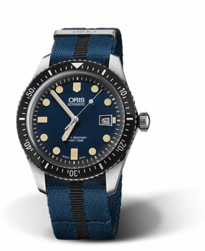 Oris Divers Sixty-Five 42 Stainless Steel / Blue / NATO 01 733 7720 4055-07 5 21 28FC — фото часов Oris Divers Sixty-Five 42 Stainless Steel / Blue / NATO 01 733 7720 4055-07 5 21 28FC — фото часов