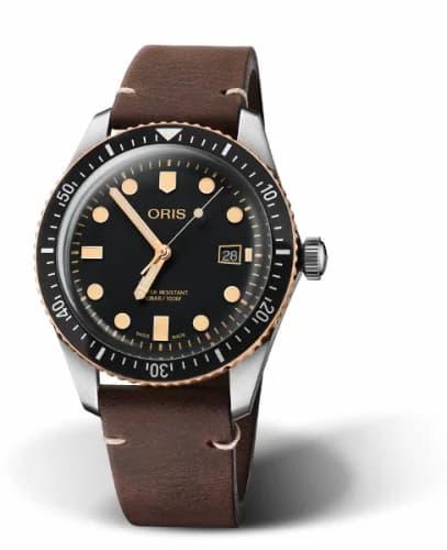 Oris Divers Sixty-Five 42 Stainless Steel / Bronze / Black / Calf 01 733 7720 4354-07 5 21 44 — фото часов Oris Divers Sixty-Five 42 Stainless Steel / Bronze / Black / Calf 01 733 7720 4354-07 5 21 44 — фото часов