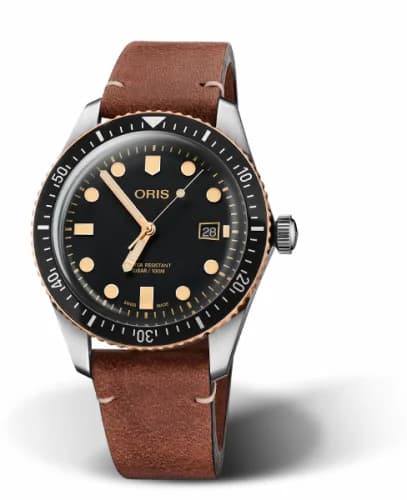 Oris Divers Sixty-Five 42 Stainless Steel / Bronze / Black / Calf 01 733 7720 4354-07 5 21 45 — фото часов Oris Divers Sixty-Five 42 Stainless Steel / Bronze / Black / Calf 01 733 7720 4354-07 5 21 45 — фото часов