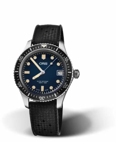 Oris Divers Sixty-Five 36 Stainless Steel / Blue / Rubber 01 733 7747 4055-07 4 17 18 — фото часов Oris Divers Sixty-Five 36 Stainless Steel / Blue / Rubber 01 733 7747 4055-07 4 17 18 — фото часов