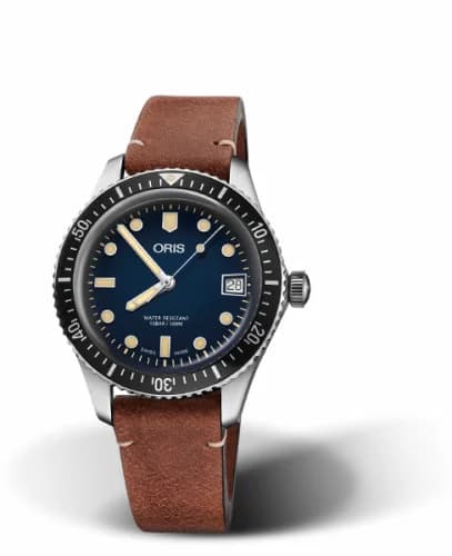 Oris Divers Sixty-Five 36 Stainless Steel / Blue / Calf 01 733 7747 4055-07 5 17 45 — фото часов Oris Divers Sixty-Five 36 Stainless Steel / Blue / Calf 01 733 7747 4055-07 5 17 45 — фото часов