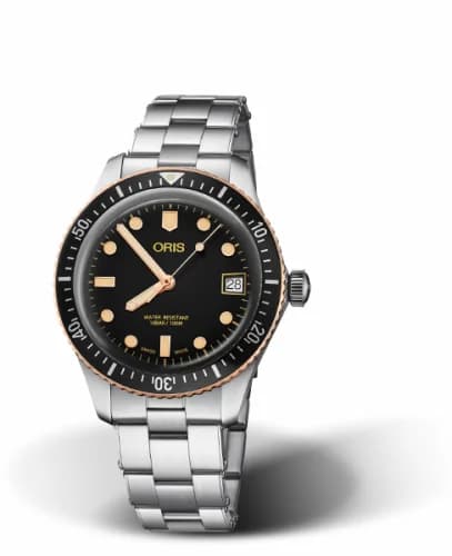 Oris Divers Sixty-Five 36 Stainless Steel / Bronze / Black / Bracelet 01 733 7747 4354-07 8 17 18 — фото часов Oris Divers Sixty-Five 36 Stainless Steel / Bronze / Black / Bracelet 01 733 7747 4354-07 8 17 18 — фото часов