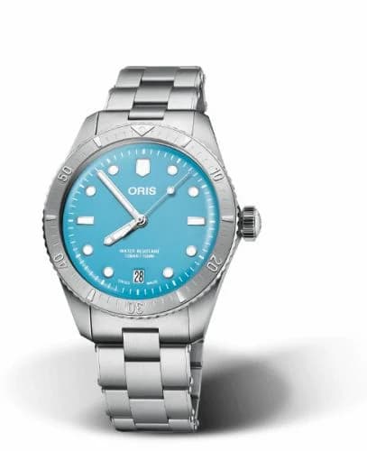 Oris Divers Sixty-Five 38 Cotton Candy Stainless Steel / Blue / Bracelet 01 733 7771 4055-07 8 19 18 — фото часов Oris Divers Sixty-Five 38 Cotton Candy Stainless Steel / Blue / Bracelet 01 733 7771 4055-07 8 19 18 — фото часов