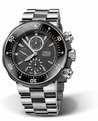 Oris ProDiver Chronograph Titanium / Black / Bracelet 01 674 7630 7154-Set