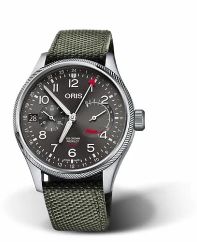 Oris Big Crown ProPilot Calibre 114 Stainless Steel / Grey / Textile 01 114 7746 4063-Set 5 22 14FC