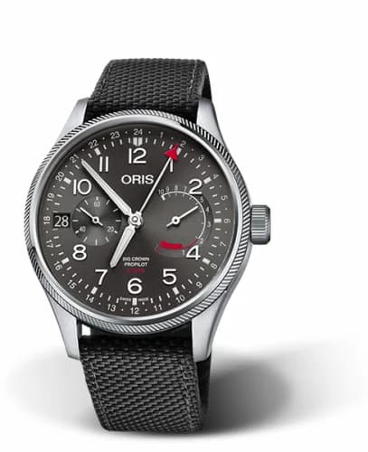 Oris Big Crown ProPilot Calibre 114 Stainless Steel / Grey / Textile 01 114 7746 4063-Set 5 22 15FC