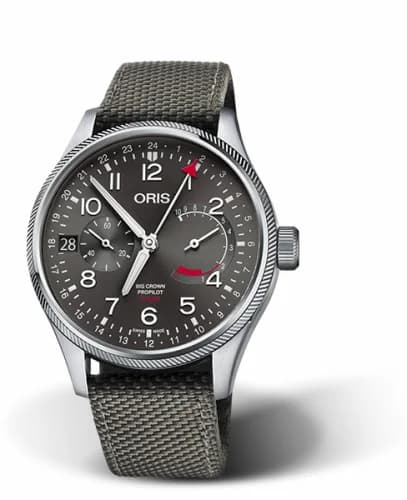 Oris Big Crown ProPilot Calibre 114 Stainless Steel / Grey / Textile 01 114 7746 4063-Set 5 22 17FC