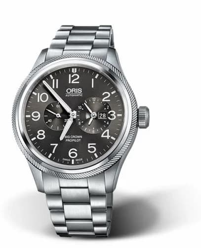 Oris Big Crown ProPilot Worldtimer Stainless Steel / Grey / Bracelet 01 690 7735 4063-07 8 22 19-1 — фото часов Oris Big Crown ProPilot Worldtimer Stainless Steel / Grey / Bracelet 01 690 7735 4063-07 8 22 19-1 — фото часов