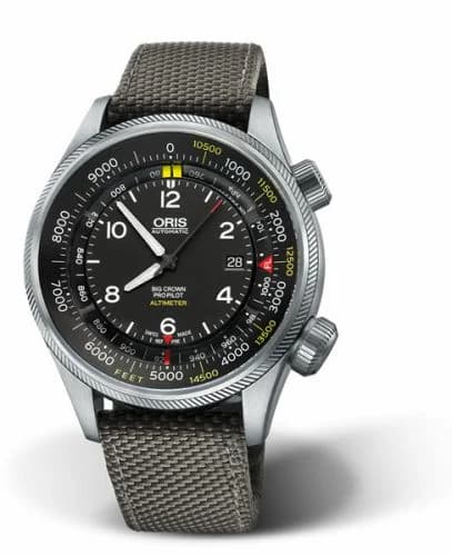 Oris Big Crown ProPilot Altimeter Feet / Grey Textile 01 733 7705 4134-Set 5 23 17FC — фото часов Oris Big Crown ProPilot Altimeter Feet / Grey Textile 01 733 7705 4134-Set 5 23 17FC — фото часов