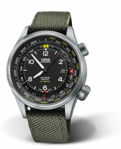 Oris Big Crown ProPilot Altimeter Meter / Green Textile 01 733 7705 4164-Set 5 23 14FC — фото часов Oris Big Crown ProPilot Altimeter Meter / Green Textile 01 733 7705 4164-Set 5 23 14FC — фото часов