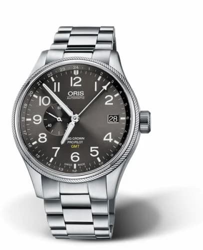 Oris Big Crown ProPilot GMT Stainless Steel / Grey / Bracelet 01 748 7710 4063-07 8 22 19 — фото часов Oris Big Crown ProPilot GMT Stainless Steel / Grey / Bracelet 01 748 7710 4063-07 8 22 19 — фото часов