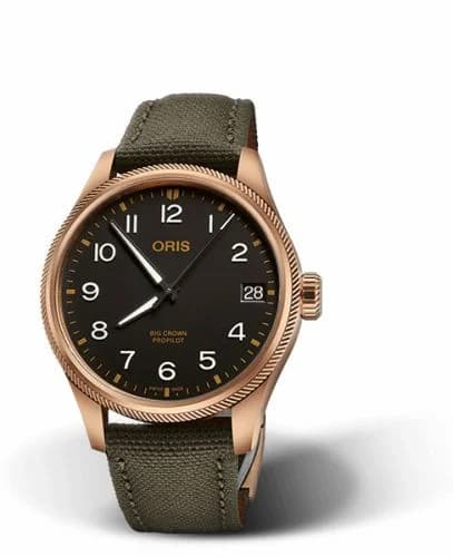 Oris Big Crown ProPilot Big Date Bronze / Black / Fabric 01 751 7761 3164-07 3 2003BRLC — фото часов Oris Big Crown ProPilot Big Date Bronze / Black / Fabric 01 751 7761 3164-07 3 2003BRLC — фото часов