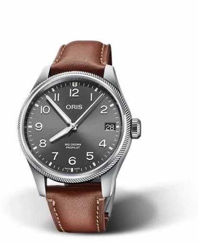 Oris Big Crown ProPilot Big Date Stainless Steel / Grey / Leather 01 751 7761 4063-07 6 20 07LC — фото часов Oris Big Crown ProPilot Big Date Stainless Steel / Grey / Leather 01 751 7761 4063-07 6 20 07LC — фото часов