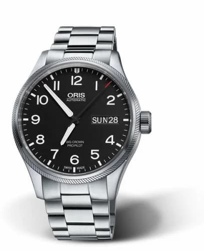 Oris Big Crown ProPilot Big Day Date Stainless Steel / Black / Bracelet 01 752 7698 4164-07 8 22 19 — фото часов Oris Big Crown ProPilot Big Day Date Stainless Steel / Black / Bracelet 01 752 7698 4164-07 8 22 19 — фото часов