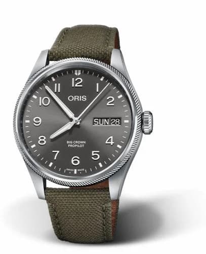 Oris Big Crown ProPilot Big Day Date Stainless Steel / Grey / Fabric 01 752 7760 4063-07 3 22 02LC — фото часов Oris Big Crown ProPilot Big Day Date Stainless Steel / Grey / Fabric 01 752 7760 4063-07 3 22 02LC — фото часов