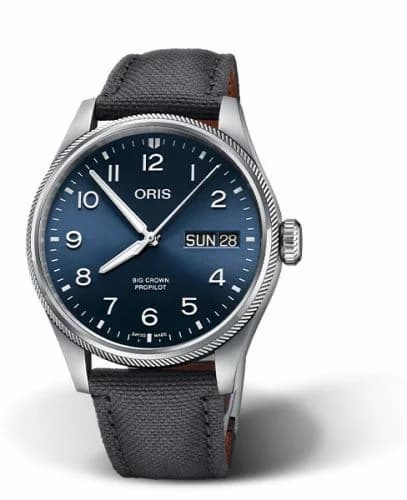 Oris Big Crown ProPilot Big Day Date Stainless Steel / Blue / Fabric 01 752 7760 4065-07 3 22 05LC