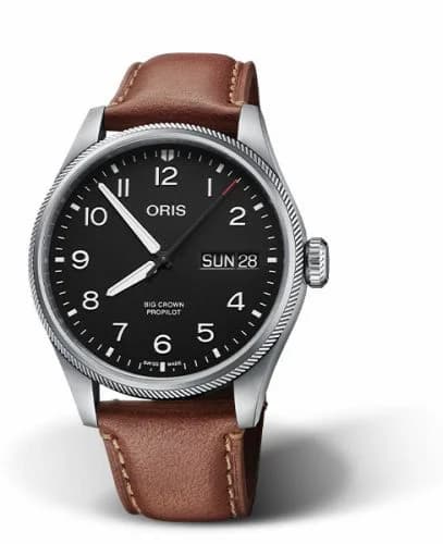 Oris Big Crown ProPilot Big Day Date Stainless Steel / Black / Leather 01 752 7760 4164-07 5 22 07LC — фото часов Oris Big Crown ProPilot Big Day Date Stainless Steel / Black / Leather 01 752 7760 4164-07 5 22 07LC — фото часов