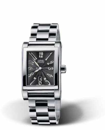 Oris Rectangular Date 24 Stainless Steel / Black - Arabic / Bracelet 01 561 7526 4064-07 8 16 68 — фото часов Oris Rectangular Date 24 Stainless Steel / Black - Arabic / Bracelet 01 561 7526 4064-07 8 16 68 — фото часов