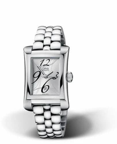 Oris Rectangular Date 25.9 Stainless Steel / Silver / Bracelet 01 561 7620 4061-07 8 16 75 — фото часов Oris Rectangular Date 25.9 Stainless Steel / Silver / Bracelet 01 561 7620 4061-07 8 16 75 — фото часов