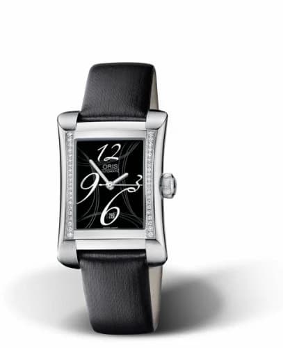 Oris Rectangular Date Diamonds 25.9 Stainless Steel / Black 01 561 7621 4964-07 5 16 75 — фото часов Oris Rectangular Date Diamonds 25.9 Stainless Steel / Black 01 561 7621 4964-07 5 16 75 — фото часов