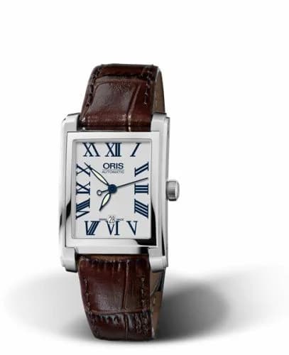Oris Rectangular Date 24.5 Stainless Steel / Silver - Roman 01 561 7656 4071-07 5 17 70FC