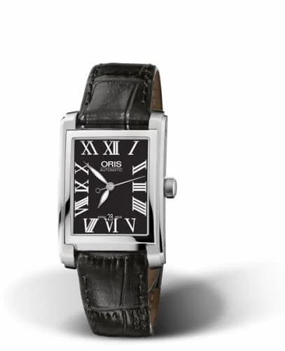Oris Rectangular Date 24.5 Stainless Steel / Black - Roman 01 561 7656 4074-07 5 17 71FC — фото часов Oris Rectangular Date 24.5 Stainless Steel / Black - Roman 01 561 7656 4074-07 5 17 71FC — фото часов