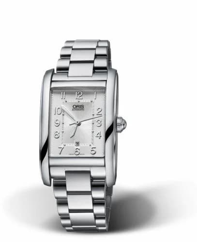 Oris Rectangular Date 25 Stainless Steel / Silver - Arabic / Bracelet 01 561 7692 4061-07 8 18 20 — фото часов Oris Rectangular Date 25 Stainless Steel / Silver - Arabic / Bracelet 01 561 7692 4061-07 8 18 20 — фото часов