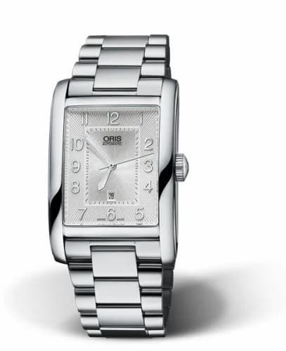 Oris Rectangular Date 30 Stainless Steel / Silver - Arabic / Bracelet 01 561 7693 4061-07 8 22 20 — фото часов Oris Rectangular Date 30 Stainless Steel / Silver - Arabic / Bracelet 01 561 7693 4061-07 8 22 20 — фото часов