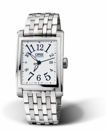Oris Rectangular Date 30 Stainless Steel / Silver - Arabic / Bracelet 01 583 7657 4061-07 8 21 82
