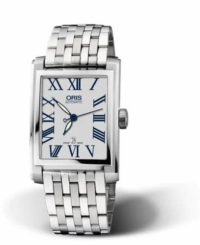 Oris Rectangular Date 30 Stainless Steel / Silver - Roman / Bracelet 01 583 7657 4071-07 8 21 82