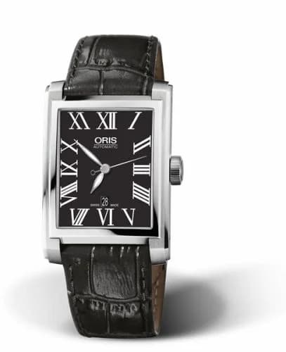 Oris Rectangular Date 30 Stainless Steel / Black - Roman 01 583 7657 4074-07 5 21 71FC