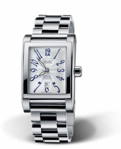 Oris Rectangular Day Date 30 Stainless Steel / Silver / Bracelet 01 585 7525 4061-07 8 20 68