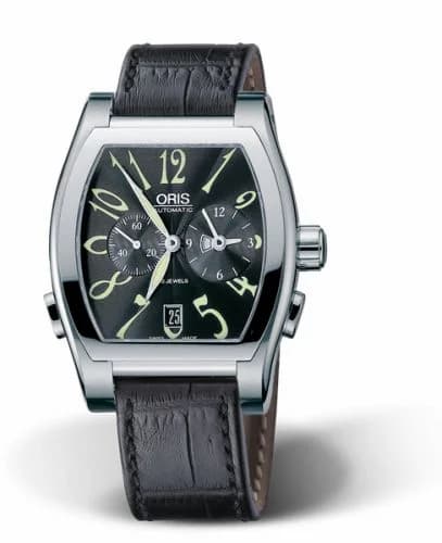 Oris Tonneau Worldtimer Stainless Steel / Black 01 690 7540 4064-07 5 20 44FC